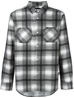 chest pockets plaid shirt Stussy