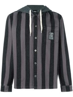 buttoned striped hoodie Stussy