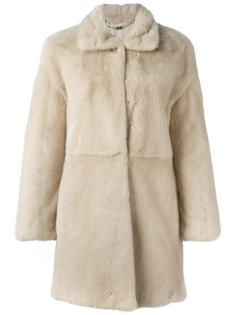 concealed fastening fur coat Salvatore Ferragamo