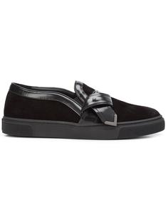 tie effect slip-on sneakers Louis Leeman