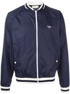 varsity style bomber jacket Maison Kitsuné