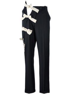 pinstriped lace up tapered trousers Jacquemus