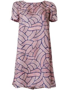 полосато платье с короткими рукавами Diane Von Furstenberg