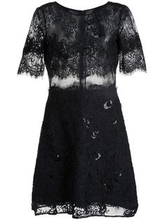 кружевное платье мини Marchesa Notte
