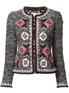 твидовый пиджак с обшитым узором Bazar Deluxe