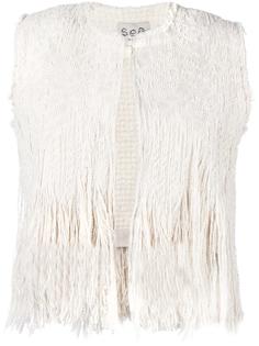 fringed knit vest Sea