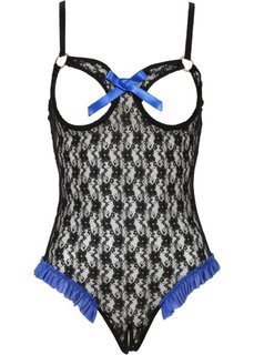 Боди в открытом дизайне, чашка D (черный) Bonprix
