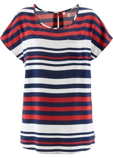 Длинная блузка (темно-синий/красный/белый в по) Bonprix