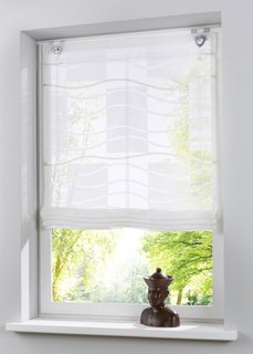 Римская штора Бристоль, крючки-люверсы (белый/зеленый) Bonprix