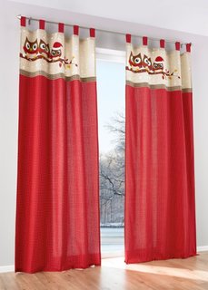 Штора Лили (1 шт.), петли (красный/песочный/коричневый) Bonprix