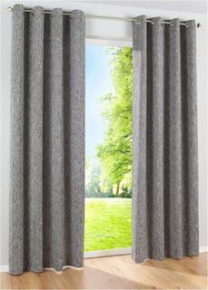 Штора Дин (1 шт.), гофрированная тесьма (черный/белый) Bonprix