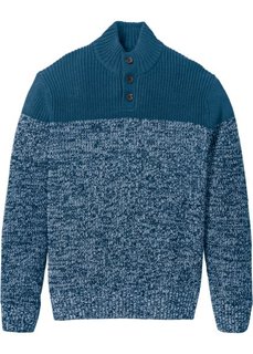 Пуловер Regular Fit (черный/белый) Bonprix