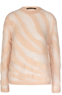 Полупрозрачный пуловер с круглым вырезом Roberto Cavalli