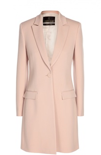 Приталенное пальто с широкими лацканами и карманами Roberto Cavalli