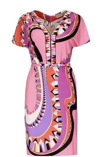 Платье джерси с поясом Emilio Pucci