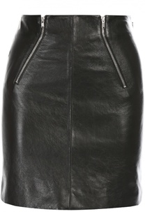 Кожаная юбка Saint Laurent