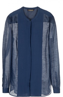 Полупрозрачная блуза прямого кроя с круглым вырезом Loro Piana
