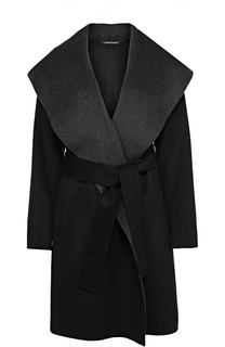 Шерстяное пальто с поясом и широкими лацканами Diane Von Furstenberg