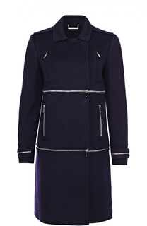 Пальто прямого кроя с декоративными молниями Diane Von Furstenberg