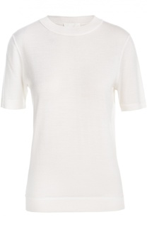 Шерстяной топ с круглым вырезом и коротким рукавом DKNY