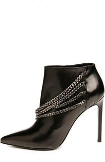 Кожаные ботильоны Paris с декором Saint Laurent