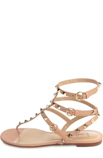 Кожаные сандалии Rockstud с ремешками Valentino