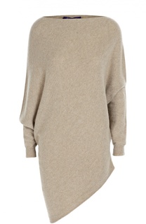 Удлиненный кашемировый пуловер с вырезом-лодочка Ralph Lauren