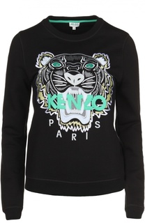 Свитшот прямого кроя с вышивкой Kenzo