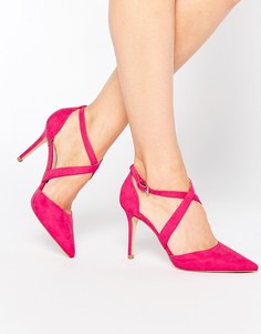 Туфли на каблуке с острым носом и ремешками накрест Carvela Kross - Розовый