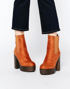 Ботинки челси на платформе Truffle Collection Trina - Рыжий