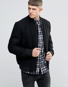 Черная куртка-пилот из полушерстяного мельтона Bellfield - Черный