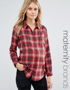 Рубашка в клетку Mamalicious - Красный Mama.Licious
