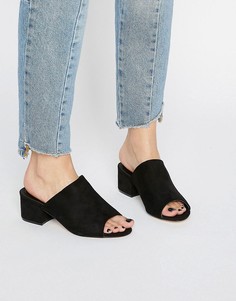 Сабо на среднем каблуке Boohoo - Черный