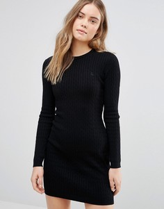 Платье-джемпер с узором косичка Jack Wills - Черный