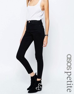 Черные джинсы скинни с завышенной талией ASOS PETITE Ridley - Черный