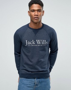 Свитшот с принтом Jack Wills и рукавами реглан Jack Wills - Темно-синий