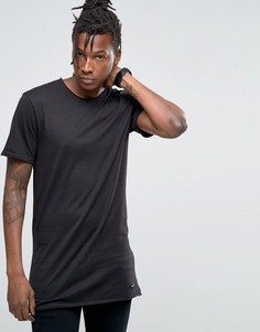 Удлиненная футболка с необработанным краем Only &amp; Sons - Черный