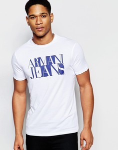 Классическая футболка с логотипом Armani Jeans - Белый