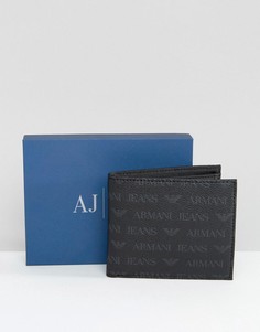 Джинсовый бумажник с логотипом Armani - Черный