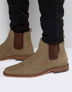 Серо-коричневые кожаные ботинки челси Dune - Коричневый
