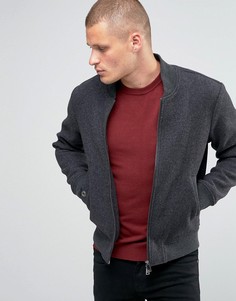 Armani Jeans Bomber Jacket In Wool - Серый