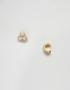 Orelia Stud Earrings with Initial C - Золотой