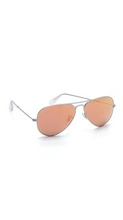 Матовые солнцезащитные очки авиаторы с зеркальными линзами Ray Ban