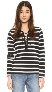 Спортивная футболка с длинными рукавами и шнуровкой Scotch & Soda/Maison Scotch