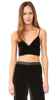 Бюстгальтер без косточек из шелка и бархата T by Alexander Wang