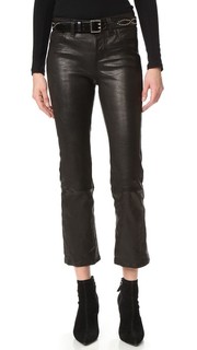 Укороченные кожаные брюки Selena J Brand