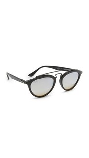 Round Aviator Mirrored Sunglasses Ray Ban