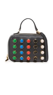 Миниатюрная сумка-портфель с разноцветными заклепками Milly