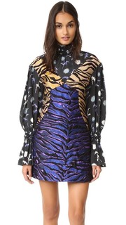 Платье из жаккарда с тигровыми полосками Kenzo