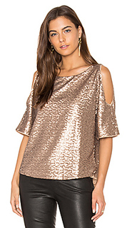 Sequin embellished cut out shoulder top - Splendid